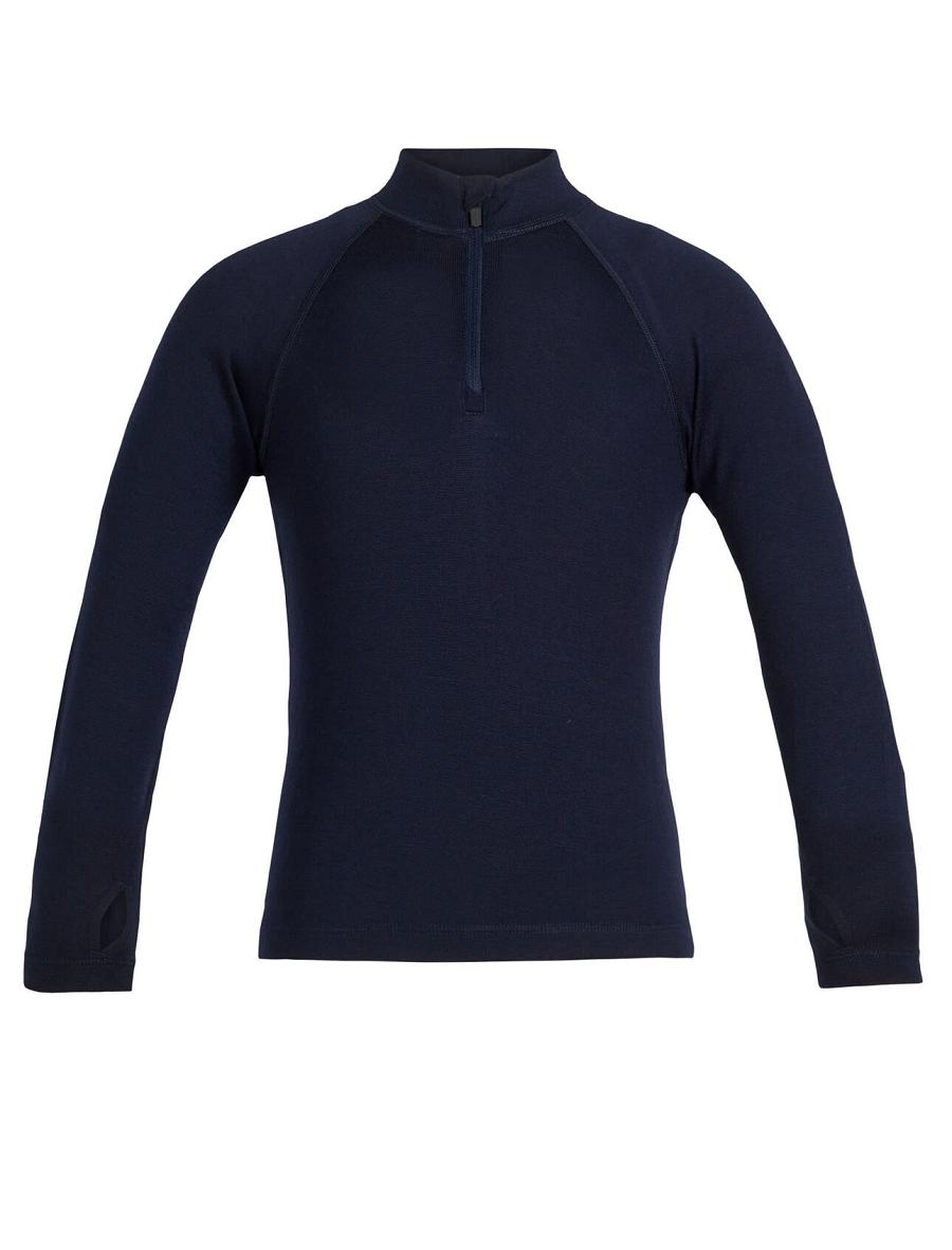 Icebreaker Merino 260 Tech Half Zip Thermal Top Gyerek Long Sleeve Sötétkék | HU 1940DFMN